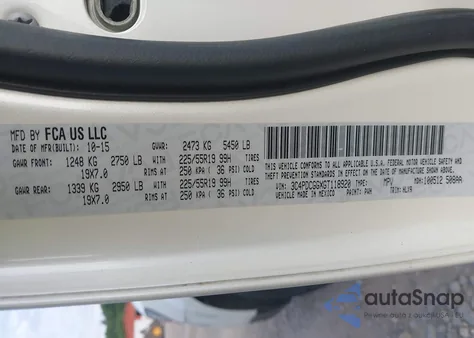 2016 Dodge Journey Crossroad из США, поврежденный, VIN 3C4PDCGGXGT118920